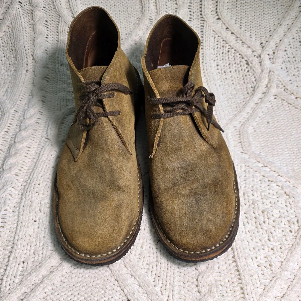 J.Crew MacAlister Chukka Desert Boots‎ Distressed Suede Made in Italy Mens 13